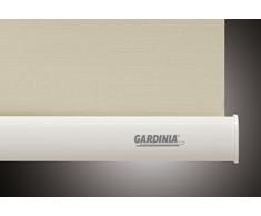 GARDINIA Seitenzug-Rollo mit Thermo-Rückseite, Decken-, Wand- oder Nischenmontage, Höchste Lichtreflektion, Energiesparend, Alle Montage-Teile inklusive, Struktur natur, 162 x 180 cm (BxH)