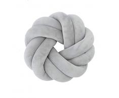 Knoten-Ball-Kissen - GOODCHANCEUK Knoten-Ball-Kissen-handgemachtes Baby-Haar-Kissen-Plüschtier-dekoratives Wurfs-Kissen für Schlafzimmer-Sofa-Auto-Büro-Spielraum Dia.30 Grau