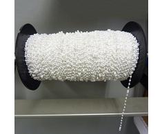 Easy-Shadow - 80 Stück Clips mit Kette / Verbindungskette für Lamellenvorhang Stofflamellen Breite 89 mm - Vertikal Lamellen Vorhang / Vertikal Jalousie / Vertikaljalousie / Vertikal-Anlage / Vertikalanlage / Vorhang-Lamellen 89mm - weiß