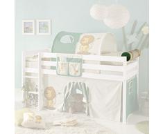Jugendmï¿½bel24.de Nackenrolle Dschungel Safari 100% Baumwolle Bettrolle Rolle Sicherheitsrolle fï¿½r Hochbett Spielbett Etagenbett Kinderbett Kinderzimmer