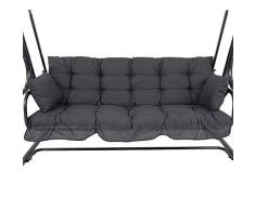 PATIO Auflagen Set Ravenna 175 cm für Hollywoodschaukel Polsterauflage Sitzkissen Rückenkissen Seitenkissen Gesteppt D002-06PB