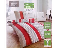 Mediablue Übergröße Feinbiber-Bettwäsche Garnitur 155 x 220 cm