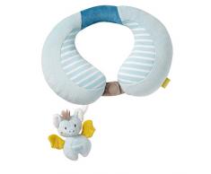 Fehn 065282 Nackenstütze Fledermaus – Nackenkissen mit kleinem Rasseltier für Babys und Kleinkinder ab 6+ Monaten – Maße: 24 x 20 cm