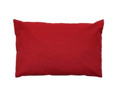 Hirsekissen 20x40cm mit Reißverschluss, Farbe rot; mit Bio Hirseschalen