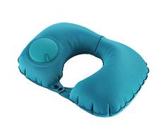 JQQJ Nackenkissen aufblasbar Kinder Chin Unterstützung Reisen Nackenkissen - Comfortably Unterstützt Kopf, weich, bequem Nackenkissen Reisen (Color : Blue, Size : 40x28x11cm)