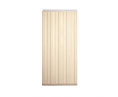 Ventanara Lamellenvorhang Beige raumverdunkelnd 100% Komplettset Vertikaljalousie 89mm inklusive Montagematerial 150 x 250 cm
