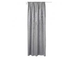 WOLTU VH5507, Vorhang Gardinen Blickdicht mit Kräuselband, 270g/m2 Schwere Verdunkelungsvorhang Thermovorhang Damast Optik für Winterschutz Wohnzimmer Schlafzimmer, 135x245 cm, Grau, (1 Stück)