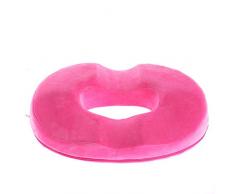 FnieYxiu Donut Anti-Hämorrhoiden Schöne Hüftpolster Memory Foam Pad - Steißbein, Ischias, Schmerzlinderung nach Operation, Haus, Büro, Auto, Rollstuhlauflage, 43 x 36 x 7 cm., rose Red