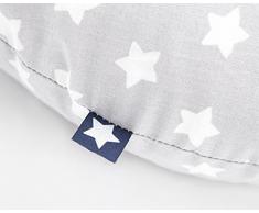 Julius Zöllner Stillkissen & Lagerungskissen | 190 cm | inklusive Baumwoll-Bezug | EPS-Mikroperlen-Füllung 42L | Sternenhimmel grau