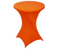FDBW 1er Set Stehtischhussen | Stretchhusse Tisch-Husse Tischdecke | ∅80-85 x 110 cm Überzug für Stehtische Bistrotisch Biertisch Catering | geeignet für Horeca-Veranstaltung Event Hochzeit | Orange