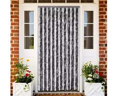 Wakects Türvorhang Insektenschutz Chenille-Polypropylen 90x220 cm Abnehmbar verstellbar Chenille Fliegenschutz Dekovorhang Flauschvorhang Türvorhang