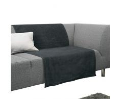 Erwin Müller Sesselschoner, Sofaläufer, Sofaschoner dunkelgrau Größe 75x200 cm - strapazierstark, weich, temparaturausgleichend (weitere Farben)