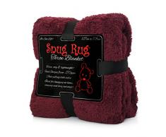 Snug Rug Kuscheldecke Decke Fleecedecke - Original Luxury Sherpa Werfen Warm Fleece (Mulberry Rot)