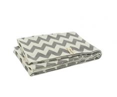 Little Naturals 516-511-00058 Gestrickte Decke, 75 X 100 cm, Chevron grau/off-white