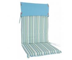 Hochlehner-Auflage STOCKHOLM blau gestreift Gartenmöbelauflage Polster Sitzkissen Polyester NEU