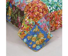 HJTLK Super King Size Tagesdecken Und Kissenbezüge Patchwork-Tagesdecke Aus 100% Gestreifter Baumwolle Mit Jacquardmuster Für EIN Kingsize-Bett Mit 2 Kissenbezügen, 250 X 270 cm