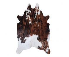 Mini-Teppich aus Kuhfell, Farbe: Tricolor - Größe 90 x 60 cm, Premium - Qualität von Pieles del Sol aus Spanien