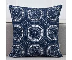 SJJOZZ Kissen gestickte Kissen Spitze Sofakissen Lendenkissen Büro Taille Pad Erkerfenster Kopfkissenbezug mit Core (Color : E)