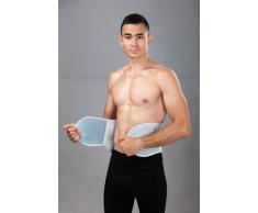 Atmungsaktive Rückenbandage, Rückenstütze LOREY-LU10077 aus elastischem Netzgewebe Größe M Farbe Silber