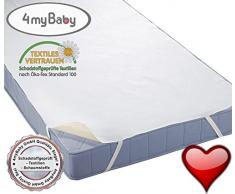 4myBaby BESONDERE TECHNIK Matratzenschutz Wasserdicht Matratzenschoner Wasserdichte Betteinlage MOLTON (100% Baumwolle) 60x120 cm bis 220x200 cm - 13 Größen (60x120)