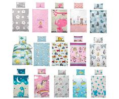 Wasserbetten-Markenshop Kinder Bettwäsche 100 x 135 cm + Kissen 40 x 60 cm 100% Microfaser, mit Verschiedenen Motiven - Kinderbettwäsche-Set, Babybettwäsche, Lola Pink