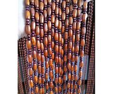 GuoWei Perlenvorhang Türvorhang Holz Hängend Strings Türöffnung Raumteiler Wohnzimmer Wandschrank, Anpassbar (Color : A, Size : 35 inches x 79 inches)