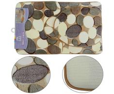 Euro Tische Badteppich Set rutschfest & waschbar bestehend aus WC Vorleger, Deckelbezug & Badvorleger - Badgarnitur 3-teilig (Style 2)