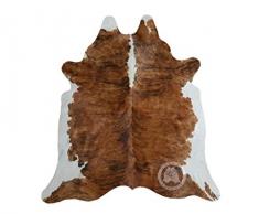 Sunshine Cowhides Teppich aus Kuhfell, Farbe: Schwarz Braun und Weiß 240 x 200 cm, Premium - Qualität von Pieles del Sol aus Spanien
