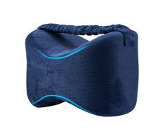 UEOTO Kniekissen für Seitenschläfer mit Gummiband, Orthopädisches Kissen Seitenschläferkissen Kniestützkissen Beinkissen zum Schlafen mit Memory Schaum