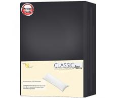 aqua-textil Classic Line SeitenschlÃ¤ferkissen Bezug 40 x 145 cm anthrazit grau Baumwolle Kissenbezug ReiÃverschluss