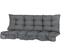 Pure Home & Garden 2-teilige Hollywoodschaukel Auflage, 175x54x18 cm, Uni anthrazit,