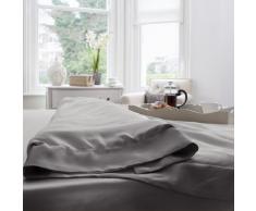 Jasmine Silk100% Mulberry 19MM Charmeuse Seide Bettbezug (Grau) DOUBLE 200cm x 200cm + 7cm Grenze