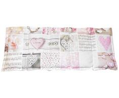 Körnerkissen Kühlkissen Wärmekissen Dinkelkissen Herzen weiß/beige/rosa 50x20 100% Baumwolle