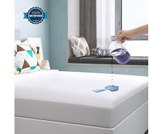 Yoofoss Matratzenschoner Wasserdicht Matratzenauflage 90x200 cm Spannbetttuch Atmungsaktiv Matrazenschutz Inkontinenzauflage Nässeschutz Tencel Weiß