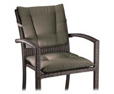 Rückenkissen,Polsterauflage Sesselauflage Abelia Grau Universal 39x46/42x4cm