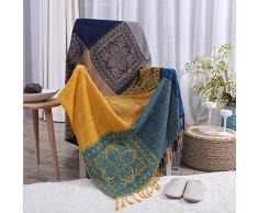 Strick-Kuscheldecke dick gestrickt Super weich und gemütlich für Fernsehen oder Nap auf dem Stuhl, Sofa und Bett Sofadecke/Tagesdecke/Überwurf Decke/Plaid Decke,210 * 250cm