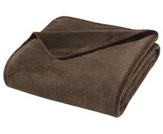 WOHNWOHL Kuscheldecke mit 150x200cm weiche Tagesdecke I Sofadecke I Wohndecke I Schlafdecke I Ökotex Zertifizierte Baumwolldecke Farbe: Braun