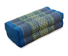 livasia Festes Stützkissen für Yoga (Asanas), Blockkissen BZW. Yogakissen als Hilfe, Würfel aus Kapok (hellblau)