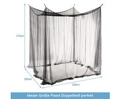 Insektenschutz Kastenform noorsk/® Moskitonetz f/ür Doppelbett XXL Betthimmel M/ückennetz 200 x 200 cm gro/ß