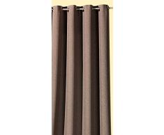 Gardine Ösenschal in Leinen Optik matt meliert HxB 245x140 cm Vorhang in stein - weichfliesende Qualität ...auspacken, aufhängen, fertig! Typ231