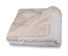 CelinaTex Toronto Kuscheldecke XXL 220 x 240 cm beige und Creme weià Wohndecke Mikrofaser Fleece Tagesdecke 5000303