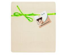 EMI&SAM STRICKDECKE Schmusedecke Kuscheldecke Kinder Baby Decke 80x90cm UNI (Creme)
