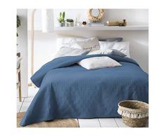 JEMIDI Bett und Sofaüberwurf XL Doppelbett gesteppt 220 x 240 Tagesdecke Überwurf Husse Decke XXL Tagesdecken Steppdecke gesteppt (Blau)