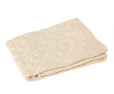 SonnenStrick 0742128908799 Erstlingsdecke/Babydecke/Kuscheldecke/Strickdecke, creme