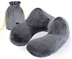 Reisekissen Nackenkissen Aufblasbares Reisekissen und Haus Nackenkissen mit stützenender Funktion Weiches Nackenhörnchen Ideal für Reise Büro