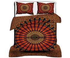 Indischer Mandala-Bettbezug, Queen Size Decke, Quilt, Bettwäsche, Tagesdecke, Bettdecke, Bohemian Traditioneller indischer Mandala-Bettbezug, indischer Medallion Baumwolle