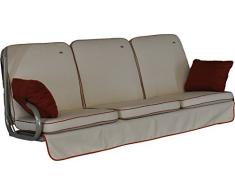 Angerer 4785/183 Primero Style Schaukelauflage Style, Elfenbein, 3-Sitzer,weiß