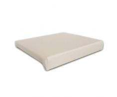 animal-design Klemm-Kissen Restposten mit 2 Leisten weiches Sitz-Kissen für Sitz-Bank wollweiß braun ca. B 40cm x T 33cm / 38cm x H 6cm, Farbe: wollweiß