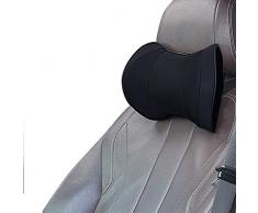 Auto Kopfstuetze Kissen Memory Foam - Autositz Nackenkissen zum Fahren, Komfortabel, Atmungsaktiv, Schwarz