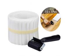 Zaleonline 15 STK Antirutschstreifen für Treppen Transparent Anti-Rutsch Streifen für Treppen Dusche Rutschschutz Treppenstufen Matten 10cm x 60cm mit Installationsrolle